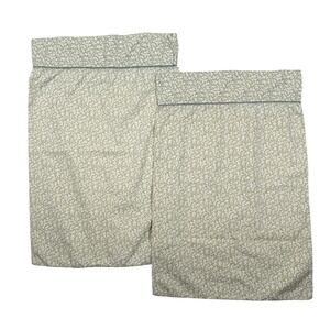 Waverly Garden Room Standard Pillowcases Set of 2 Sage Green Floral Cotton Piped